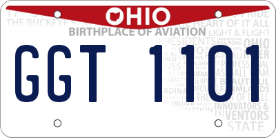 OH license plate GGT1101