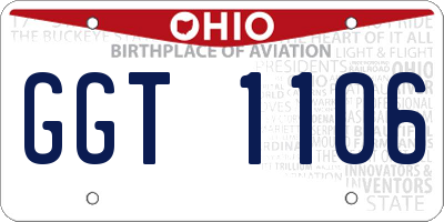 OH license plate GGT1106