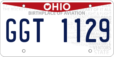 OH license plate GGT1129