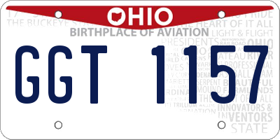 OH license plate GGT1157