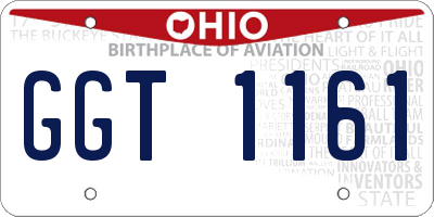 OH license plate GGT1161