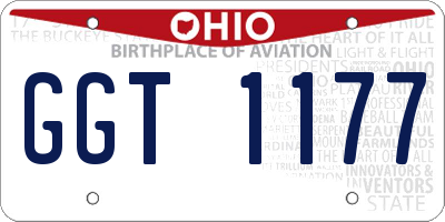 OH license plate GGT1177