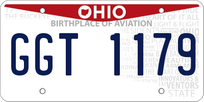 OH license plate GGT1179