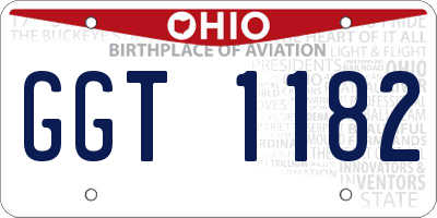 OH license plate GGT1182