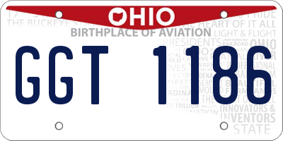 OH license plate GGT1186