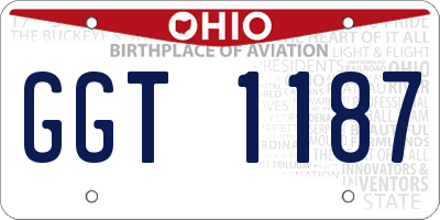 OH license plate GGT1187