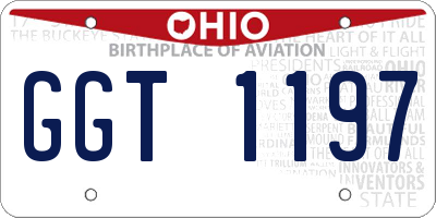 OH license plate GGT1197