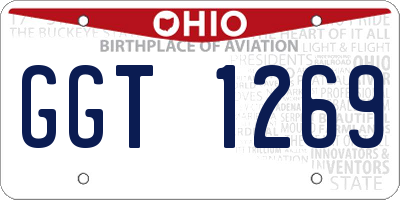 OH license plate GGT1269