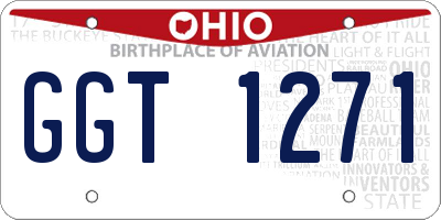 OH license plate GGT1271