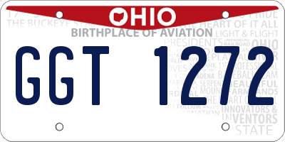 OH license plate GGT1272