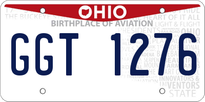 OH license plate GGT1276