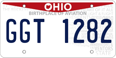 OH license plate GGT1282