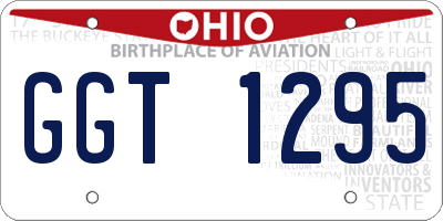 OH license plate GGT1295