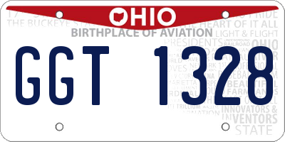 OH license plate GGT1328