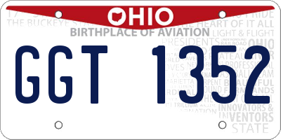 OH license plate GGT1352
