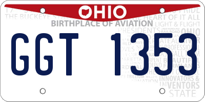 OH license plate GGT1353