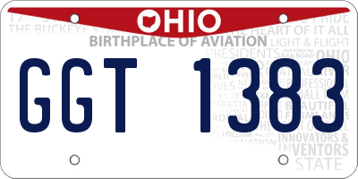 OH license plate GGT1383