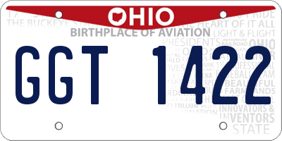 OH license plate GGT1422