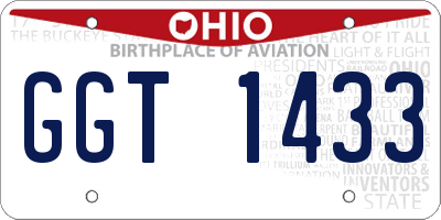 OH license plate GGT1433