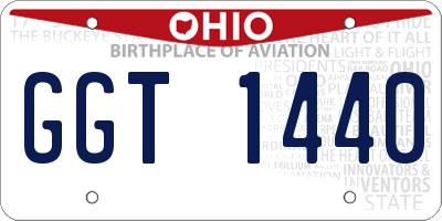 OH license plate GGT1440