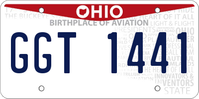OH license plate GGT1441