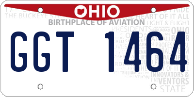 OH license plate GGT1464