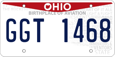 OH license plate GGT1468
