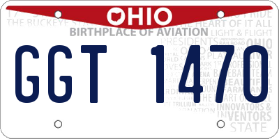 OH license plate GGT1470