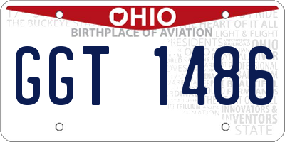 OH license plate GGT1486