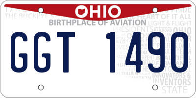 OH license plate GGT1490