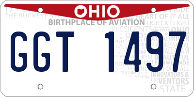 OH license plate GGT1497