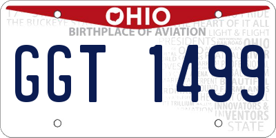 OH license plate GGT1499