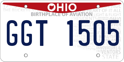 OH license plate GGT1505