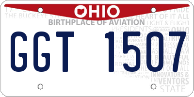 OH license plate GGT1507