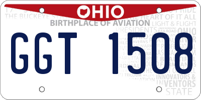 OH license plate GGT1508