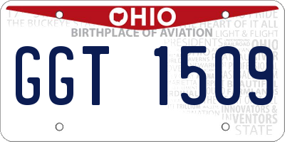 OH license plate GGT1509