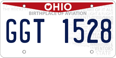OH license plate GGT1528