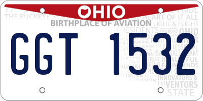 OH license plate GGT1532