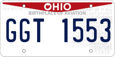 OH license plate GGT1553