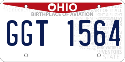 OH license plate GGT1564