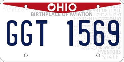 OH license plate GGT1569
