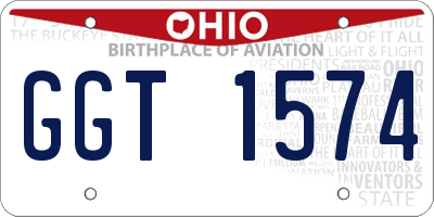 OH license plate GGT1574