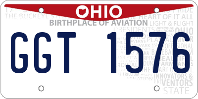 OH license plate GGT1576