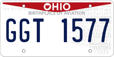 OH license plate GGT1577