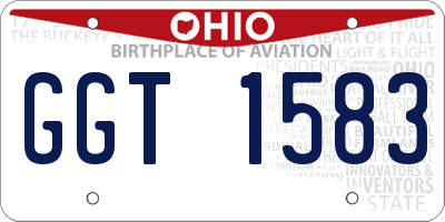 OH license plate GGT1583