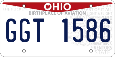 OH license plate GGT1586