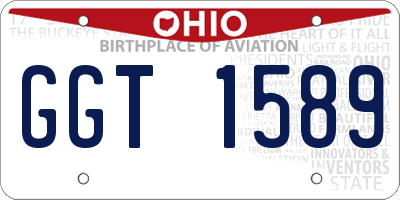 OH license plate GGT1589