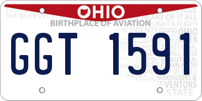 OH license plate GGT1591