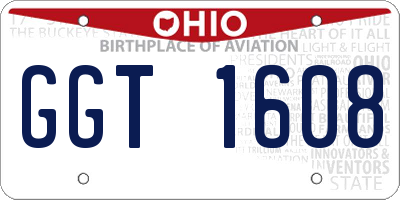 OH license plate GGT1608
