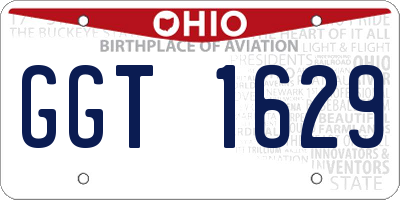 OH license plate GGT1629